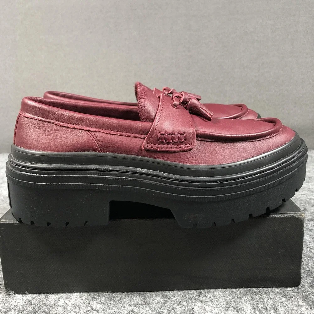 Converse Chuck Taylor All Star Lugged Heel Loafer Womens 7 Deep Bordeaux A14708C